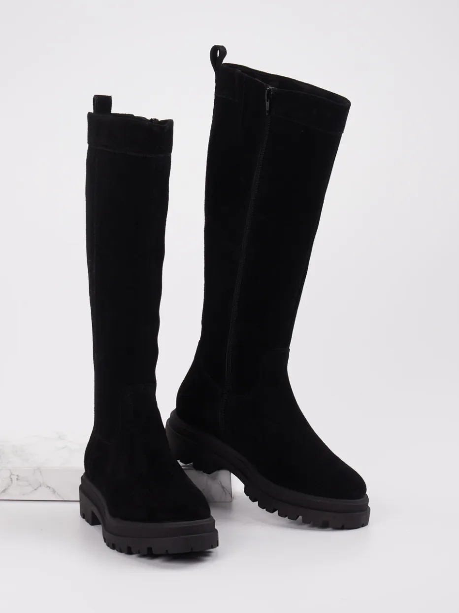 Damen Sioux – Langschaftstiefel aus Veloursleder