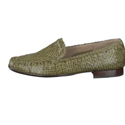 Damen Sioux – Loafer aus Flechtleder in Oliv