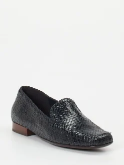 Damen Sioux – Loafer aus Flechtleder in Navy