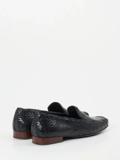 Damen Sioux – Loafer aus Flechtleder in Navy