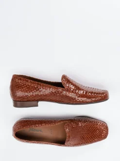 – Loafer aus Flechtleder kastanien*Sioux Hot