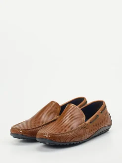 – Loafer aus geprägtem Leder cognac*Sioux