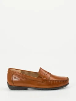 Damen Sioux – Loafer aus Kalbleder in Cognac