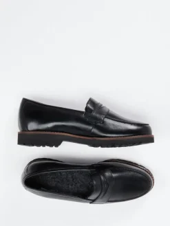 Damen Sioux – Loafer aus Kalbleder glänzend