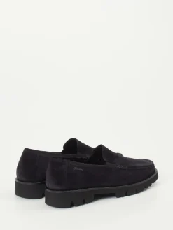 Damen Sioux – Loafer aus Veloursleder in Tiefschwarz