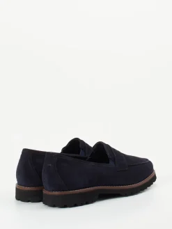Damen Sioux – Loafer aus Veloursleder Dunkel