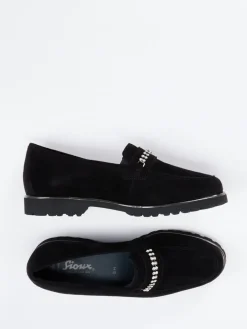 – Loafer aus Veloursleder mit Strassdetail*Sioux Clearance