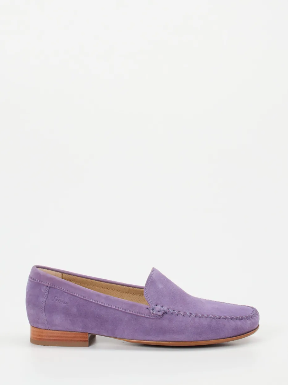 Damen Sioux – Loafer aus Veloursleder in Flieder