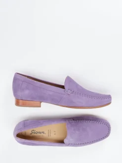 Damen Sioux – Loafer aus Veloursleder in Flieder