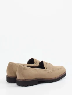 Damen Sioux – Loafer aus Veloursleder braun