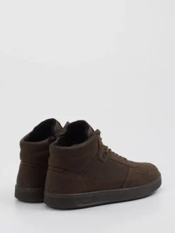Herren Sioux – Mid-Top Sneaker aus Kalbleder dunkel