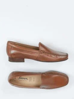 Damen Sioux – Mokassin aus Kalbleder cognacfarben