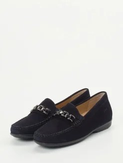 Damen Sioux – Mokassin aus Veloursleder Dunkel