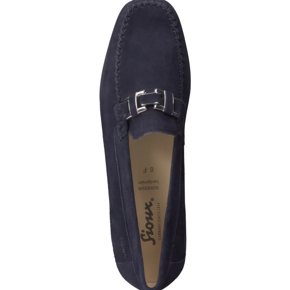 – Mokassin-Loafer aus Veloursleder Dunkel*Sioux Outlet