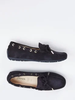 – Mokassins aus Veloursleder in Dunkel*Sioux Sale