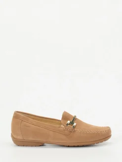 Damen Sioux – Mokassins aus Veloursleder camelbraun