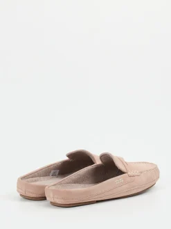 Damen Sioux – Pantolette aus Veloursleder Rosébeige