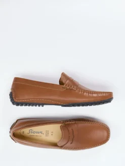 Herren Sioux – Penny Loafer aus Kalbleder Mittel