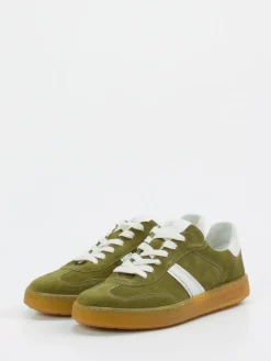 – Retro-Sneaker aus Veloursleder Oliv*Sioux Outlet