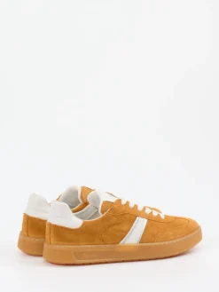 Damen Sioux – Retro-Sneaker aus Veloursleder Cognac