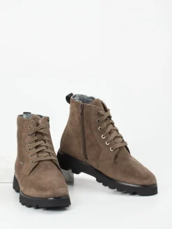 – Schnürboots aus Veloursleder taupe*Sioux Online