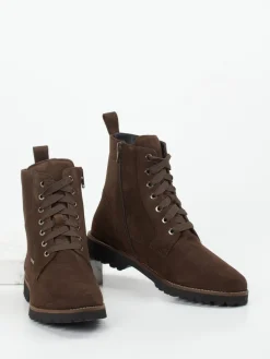 – Schnürboots aus Veloursleder dunkel*Sioux Discount