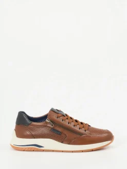 – Sneaker aus geprägtem Leder cognac*Sioux Hot