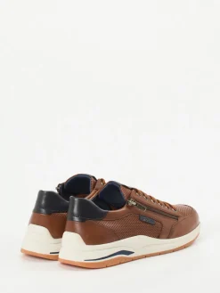 – Sneaker aus geprägtem Leder cognac*Sioux Hot