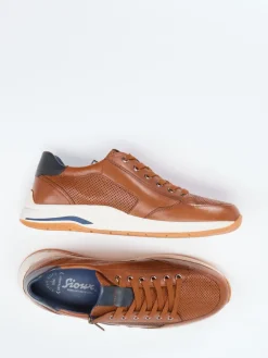 – Sneaker aus geprägtem Leder cognac*Sioux Hot