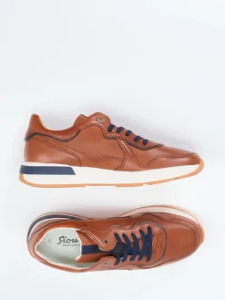 Herren Sioux – Sneaker aus geprägtem Leder in