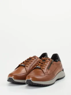 Herren Sioux – Sneaker aus Kalbleder cognacfarben