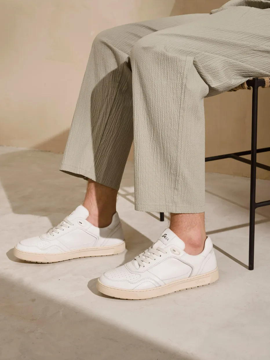 – Sneaker aus Kalbleder in Off-White*Sioux Hot