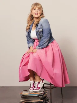 Damen Sioux – Sneaker aus Lammnappa mit Metallic-Pink