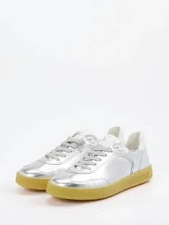 Damen Sioux – Sneaker aus Metallicleder in Silber