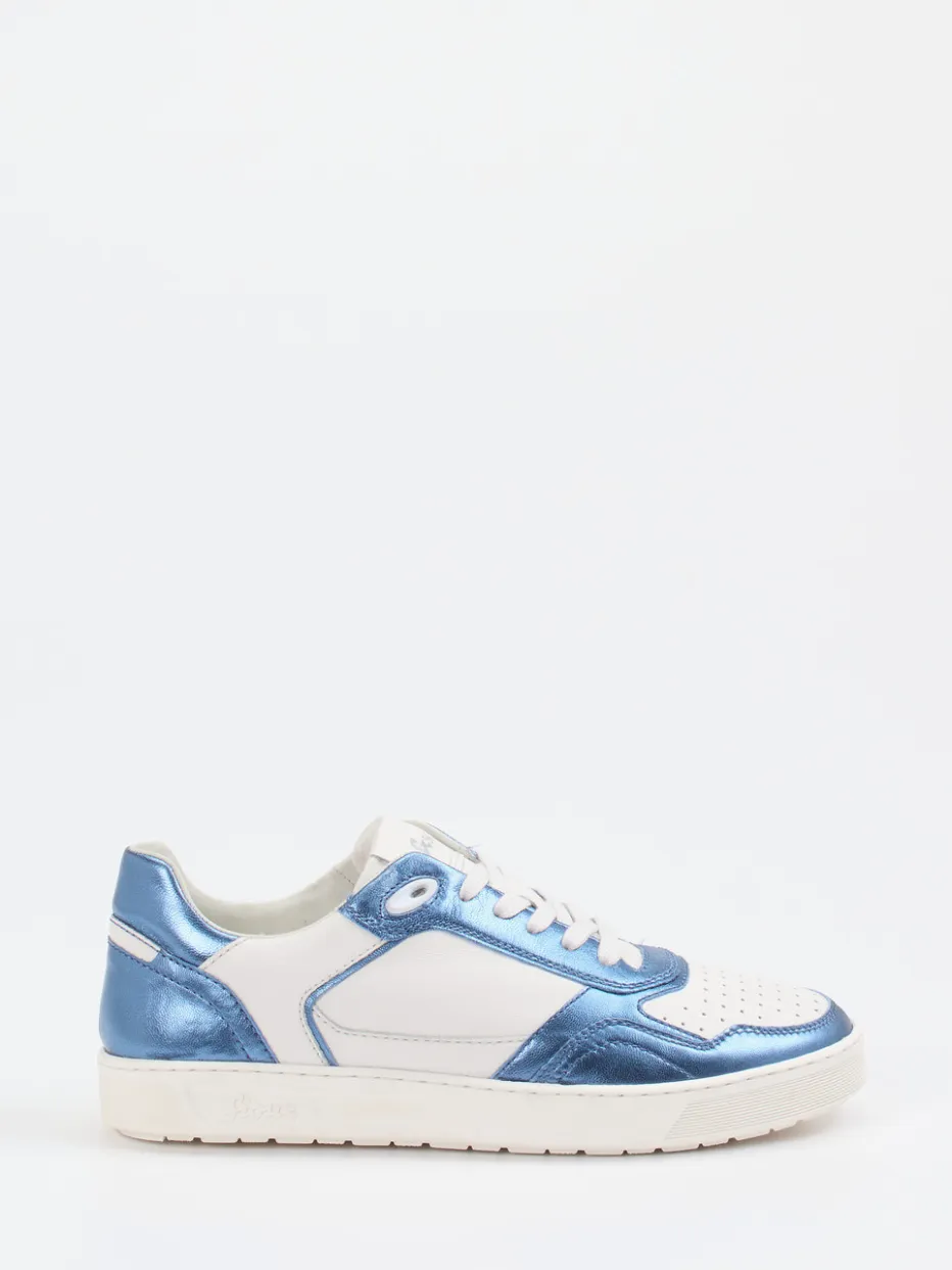 – Sneaker aus Metallic-Leder in Offwhite*Sioux Hot