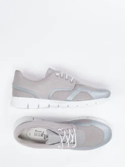 Damen Sioux – Sneaker aus Textil in Hellgrau