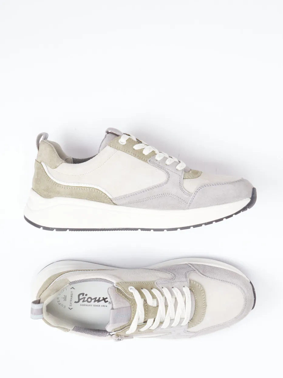 – Sneaker aus Veloursleder in Beige*Sioux Discount