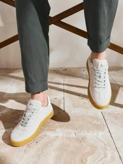 Herren Sioux – Sneaker aus Veloursleder Hell