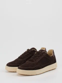 Damen Sioux – Sneaker aus Veloursleder Dunkel