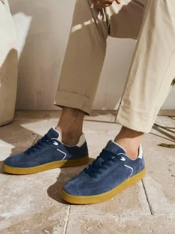 Herren Sioux – Sneaker aus Veloursleder Dunkel