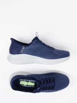 Herren Skechers – Slip-On Sneaker aus Mesh-Textil marine