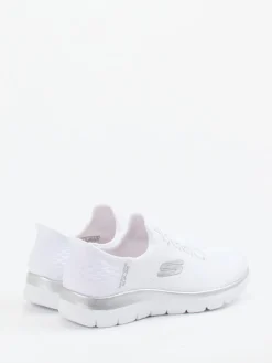 Damen Skechers – Slip-On Sneaker aus Textilmesh