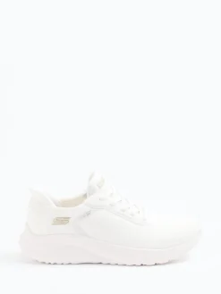 Damen Skechers – Slip-On Sneaker aus Textil in Offwhite