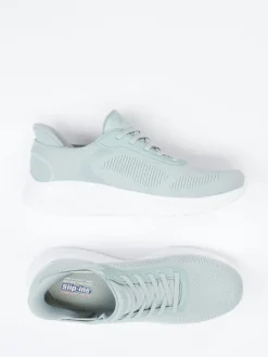 Damen Skechers – Slip-On-Sneaker aus Meshtextil Pastellgrün