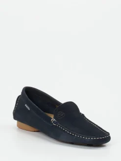 Damen Snipe – Mokassins aus Nubukleder in Dunkel