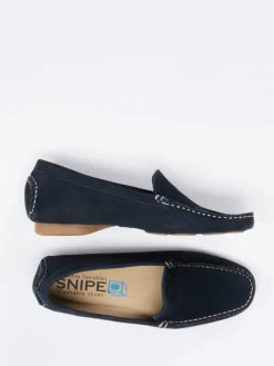 Damen Snipe – Mokassins aus Nubukleder in Dunkel