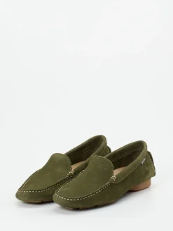 – Mokassin-Slipper aus Nubukleder in Oliv*Snipe Outlet