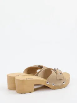 – Clogs aus Veloursleder in Beige*Softclox Discount