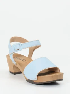 Damen Softclox – Clogsandalen aus Lammleder in Hell