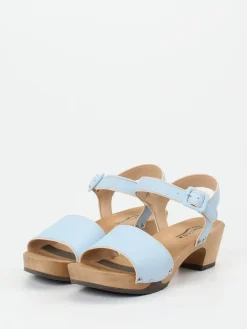Damen Softclox – Clogsandalen aus Lammleder in Hell